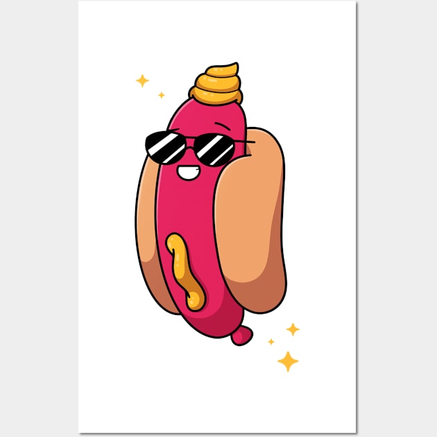 Cool Hot Dog Wall Art by TheMaskedTooner